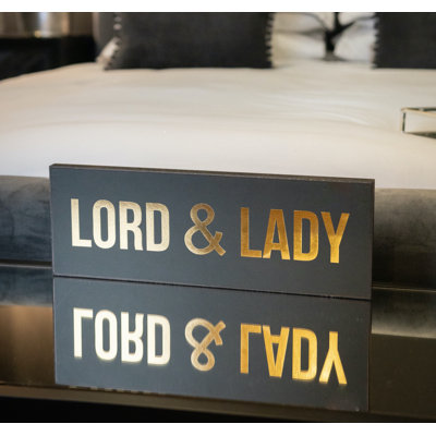 Lord and Lady Gold Foil Plaque