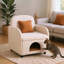 Fauteuil rembourré avec coussin lombaire