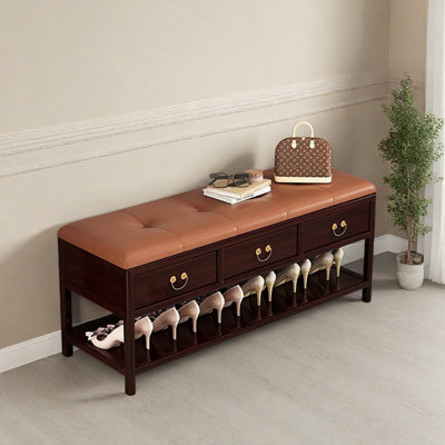 47.2in Retro style Shoe Storage Bench