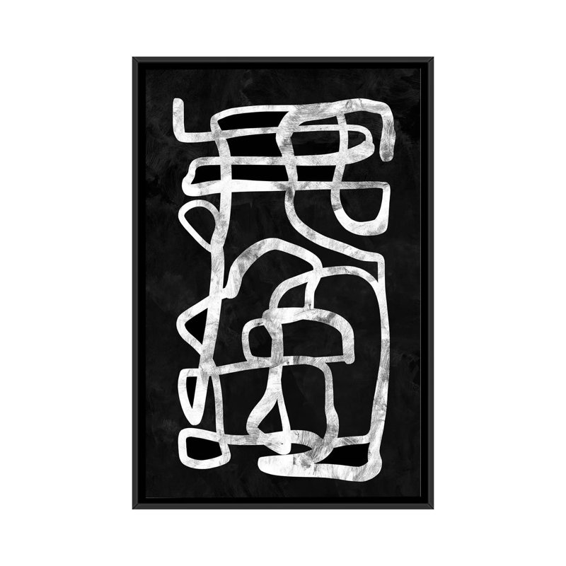 « mono set ii », impression sur toile, H 26 po x l 18 po x P 1,5 po, Toile avec cadre noir, Blanc