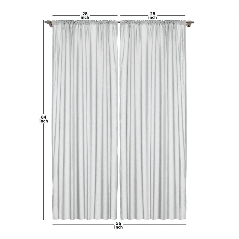 Bless international Microfiber Semi-Sheer Curtain Pair & Reviews | Wayfair