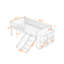Lit mezzanine simple en bois avec glissade et tablette de rangement-168227388