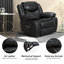 Ensemble de 2 fauteuils inclinables manuels en similicuir avec massage vibratoire et chaleur lombaire, canapé inclinable simple réglable avec poche de rangement latérale, fauteuils ergonomiques pour le salon, la chambre à coucher et le cinéma maison-105706547