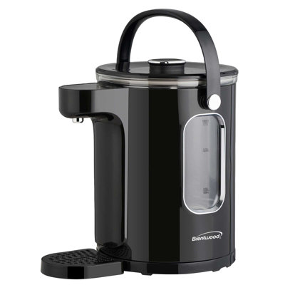 Distributeur d'eau chaude instantanée en verre noir avec infuseur de thé Brentwood