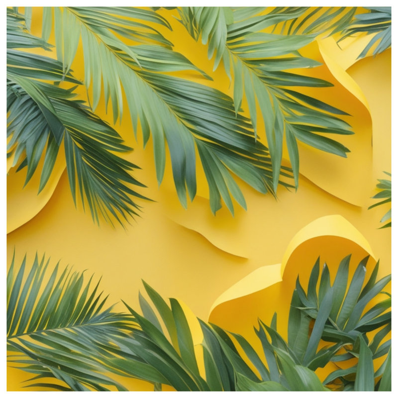 Couvertures de feuilles de palmier vertes, 60in W x 80in H