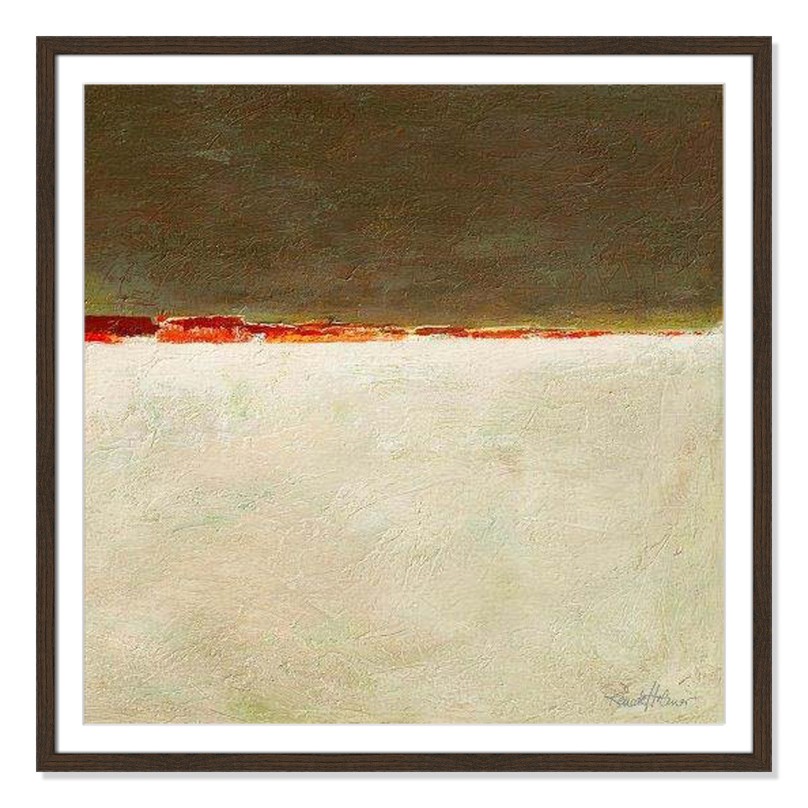 Rosalind I Print, 32" H x 32" W x 0.75" D, Walnut Framed