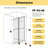 Frameless Double Sliding  Shower Door 44-48 "W X 74" H, 5/16 "(8Mm) Tempered Glass, Explosion Proof Film, Stainless Steel Handle, Square Tube Track-125316956