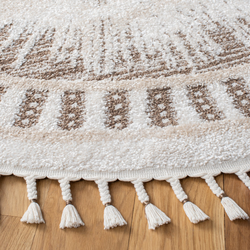Tapis à poils longs Welton, Rond 6 pi 7 po
