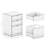 Honor 2-Piece Set Of 3-Drawer Filing Cabinets For Office Or Home Use