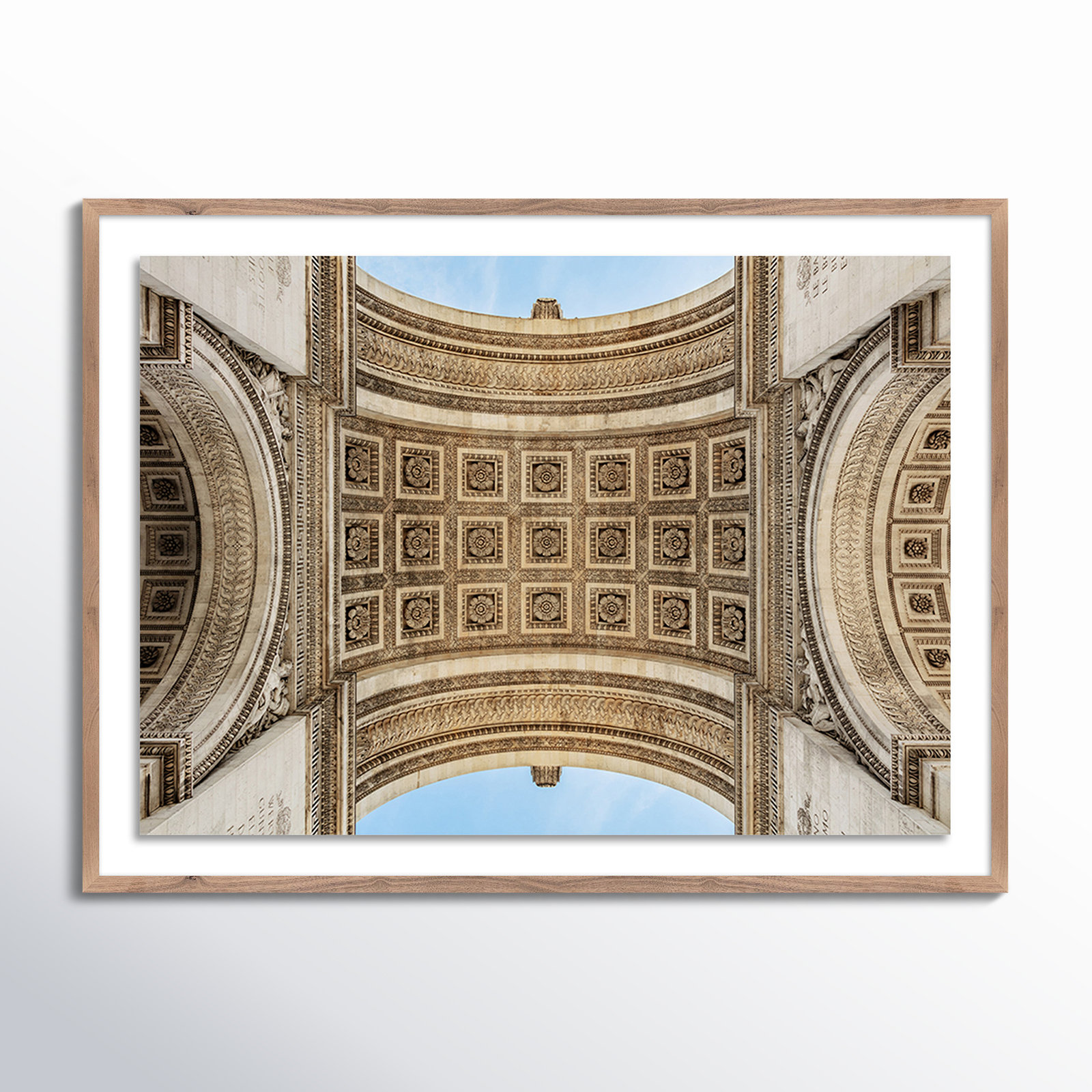 Arc De Triumphe by Guy Sargent, 24" H x 32" W x 1.5" D, Dark Brown