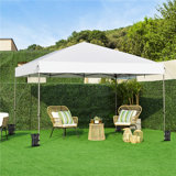 12 Ft. W X 12 Ft. D Metal Pop-Up Canopy with One-Push-To-Lock Setup Mechanism