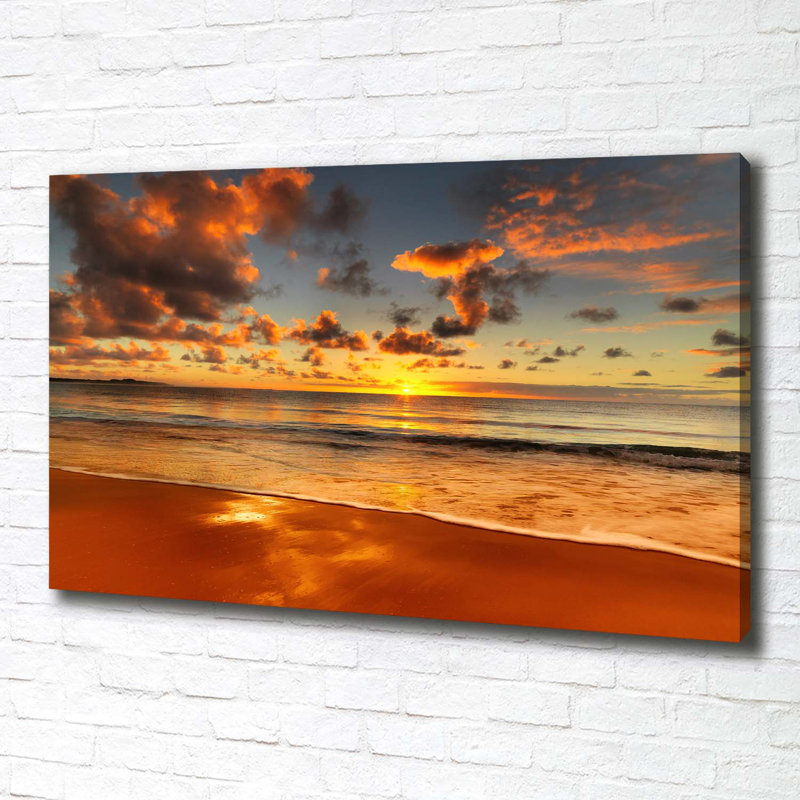 Sunset Beach - Wrapped Canvas Print