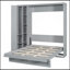 Lit escamotable double pleine grandeur avec tablettes, garde-robe et lumières DEL-185965996