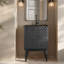 Meuble-lavabo autoportant 24 po Bosse en chêne noir avec comptoir noir Bosse-105940852-105940854-121676151