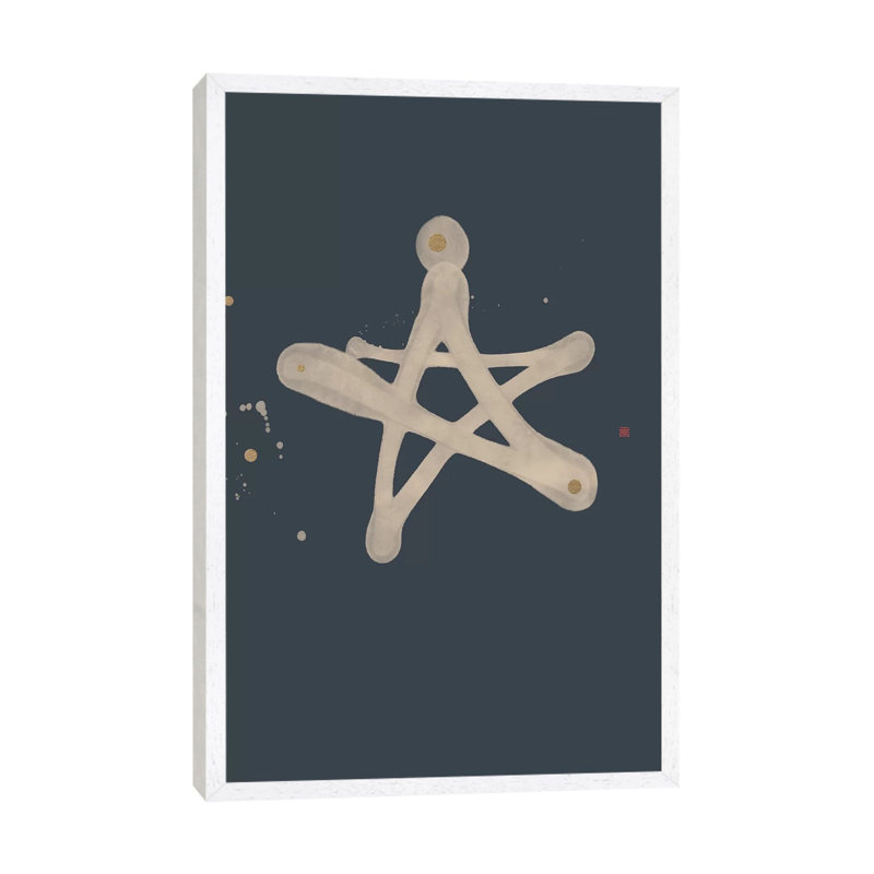 A New Star Is Born (Dark Blue Version) by Thoth Adan - Gallery-Wrapped Canvas Giclée on Canvas, White Framed