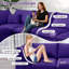 Canapé modulaire surdimensionné à compression, canapé modulaire en forme de L avec repose-pieds, canapé à siège profond pour le salon, housse de coussin amovible-234904850