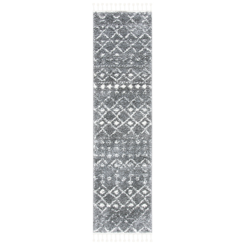 Berber Fringe Shag Performance Southwestern Rug, Runner 2'2" x 12'