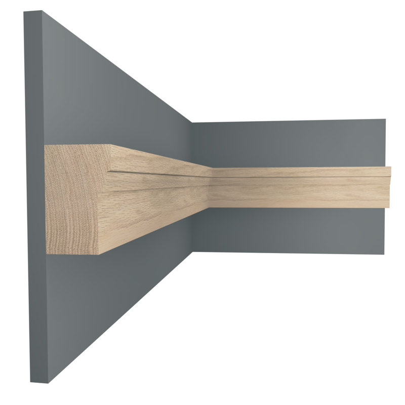 WM180 - Moulure de bois franc de brique massif Americraft, P 1 1/4 po x l 2 po x L 96 po, chêne teinté, Chêne blanc