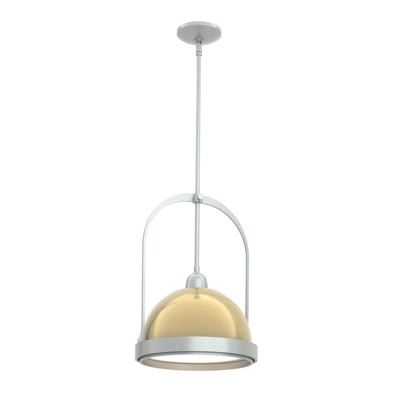 Atlas 1 - Light Single Dome Pendant, Vintage Platinum, Modern Brass