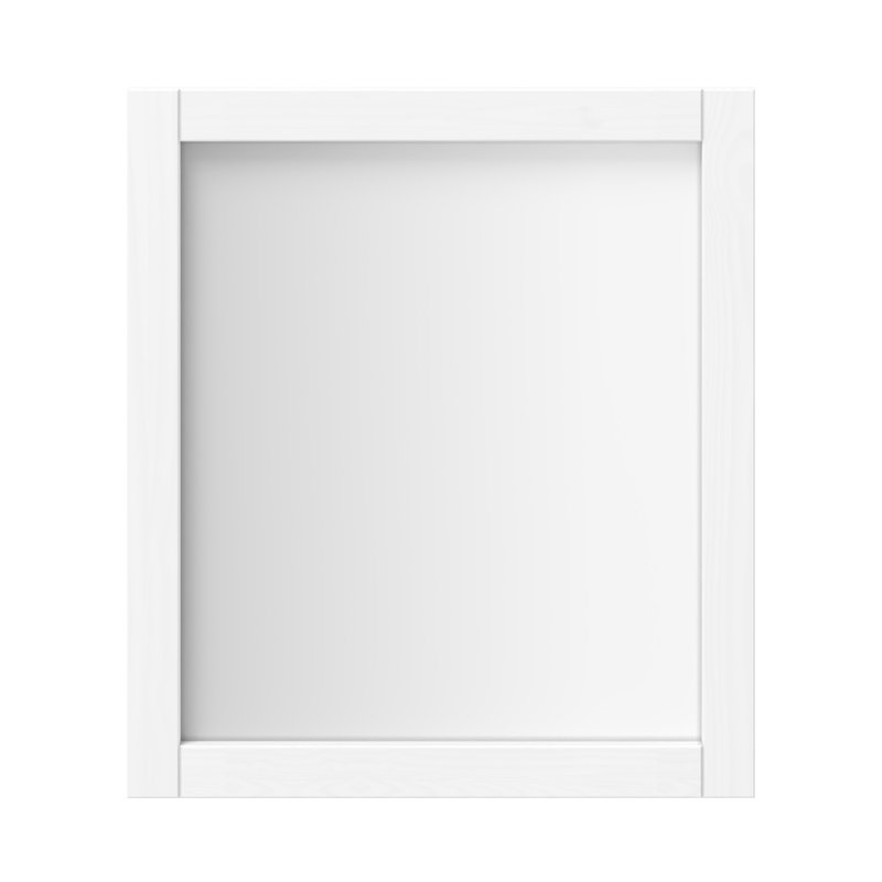 Eberharda Solid Wood Rectangle Mirror, White