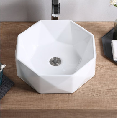 Vitreous China Specialty Vessel Bathroom Sink