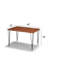 Table de salle à manger rectangulaire en bois massif 6 pour 6, brun, table contemporaine pour 6, option moderne