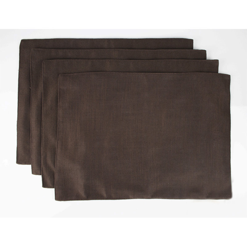 Ensemble de 4 napperons bourgogne, Chocolat