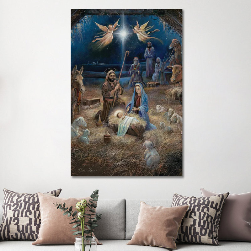 «Silent Night», reproduction d'art sur toile tendue, H 60 po x l 40 po, Toile tendue, Ne s’applique pas