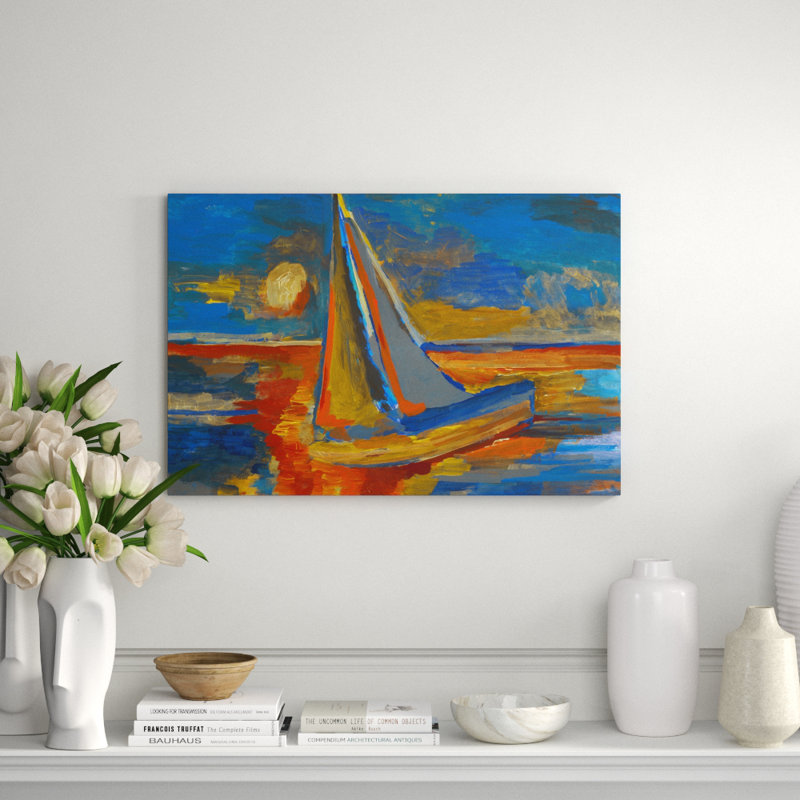 Ship Ahoy Print by Dylan Grey, Image Brush Gel, 30" H x 45" W x 1.5" D