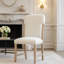 Ensemble de 2 chaises d'appoint de salle à manger Wily, chenille beige, structure en bois naturel