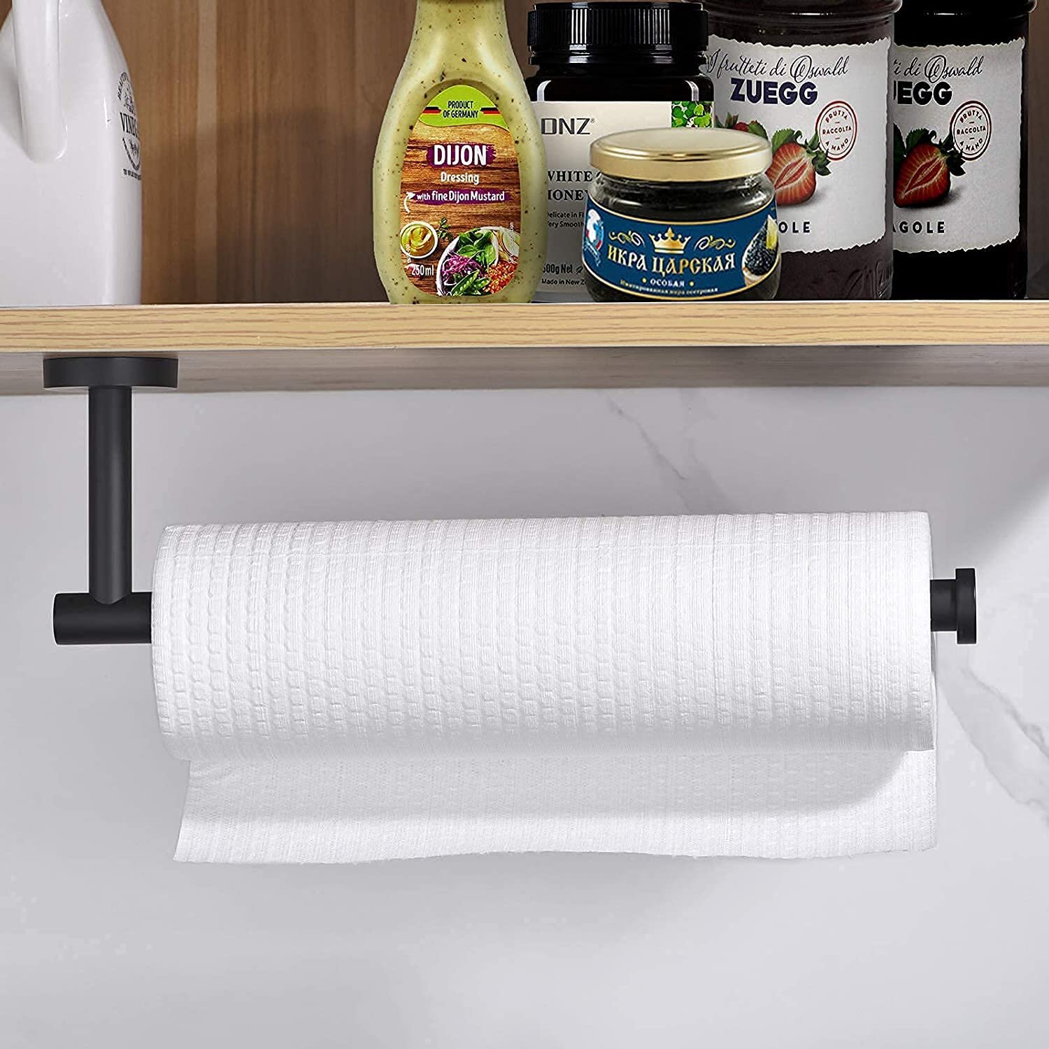 Wall Mounted Kitchen Paper Towel & Napkin Holders Rebrilliant Color: Matte Black