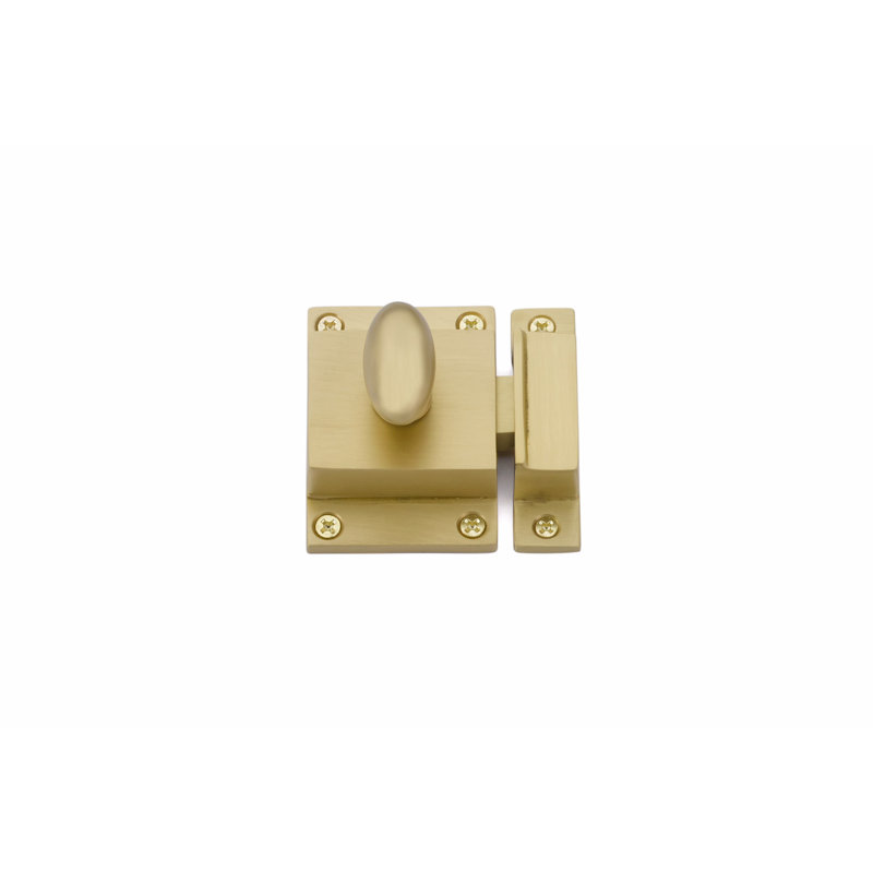 Satin Brass Traditional Solid Brass Cabinet Latch