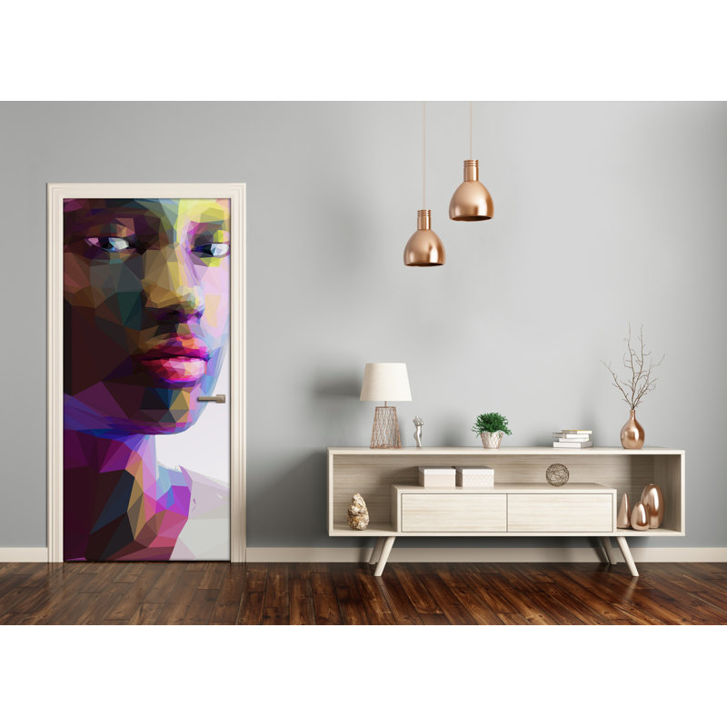 Abstraction Woman Door Decal
