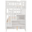 Lit superposé blanc Twintwin avec lit gigogne et structure stable Hardy Build-459669717