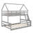House Floor Bunk Bed With Ladder Twin Over Full,Wood Low Bunk Bed For Kids Juniors, Space-Saving,No Box Spring Needed-1503325680