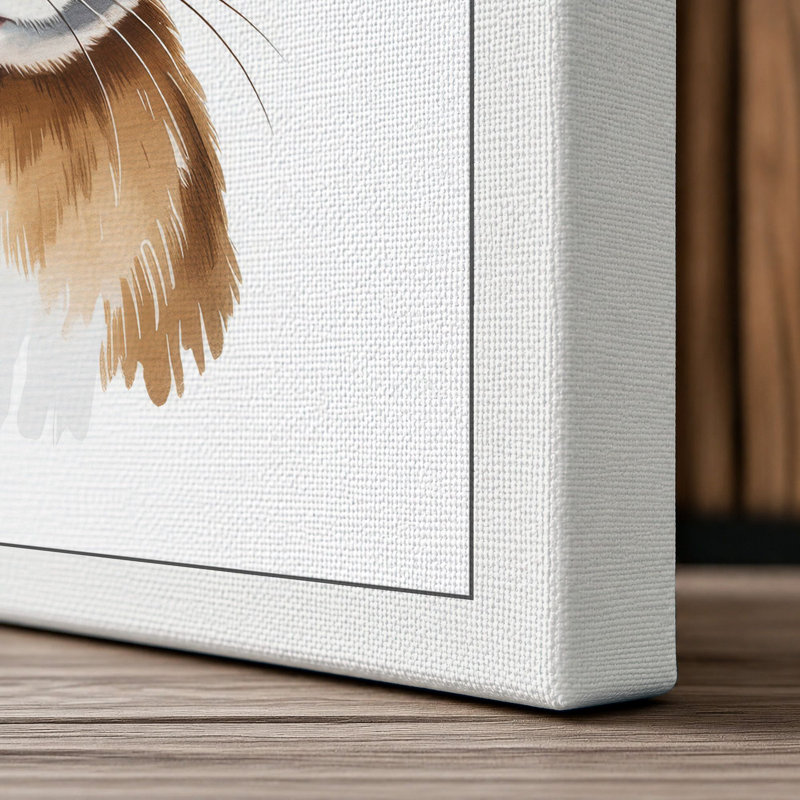 Spectacled Rabbit Boho - Wrapped Canvas, 36x24 - 91.4 x 61.0 cm, White Border