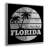 Miami Beach Florida Map - No Frame Print on Metal