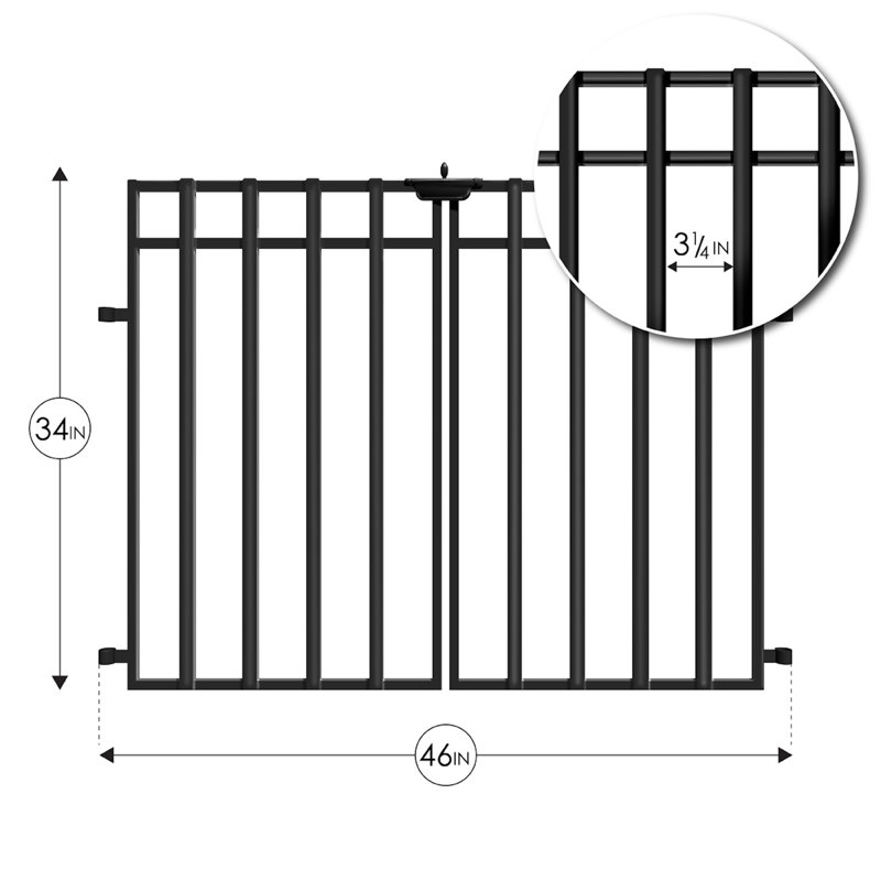 820378 61 Ft. H x 59 Ft. W Steel Gate
