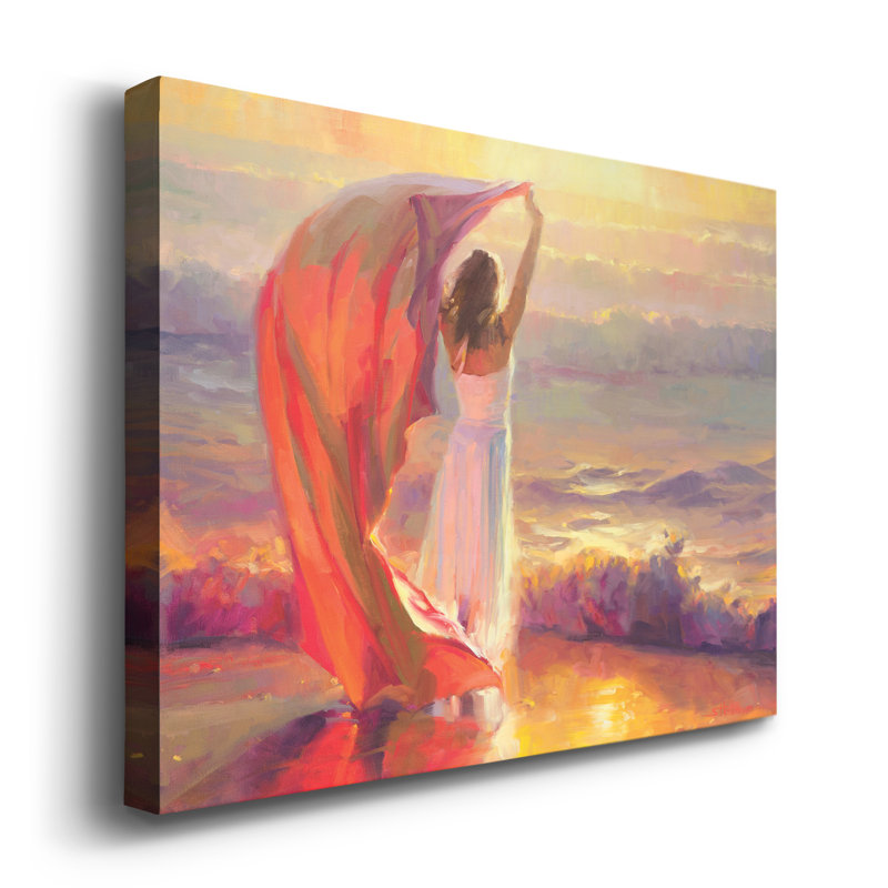 Brise océanique - peinture sur toile tendue, H 48 po x l 32 po x P 1 po