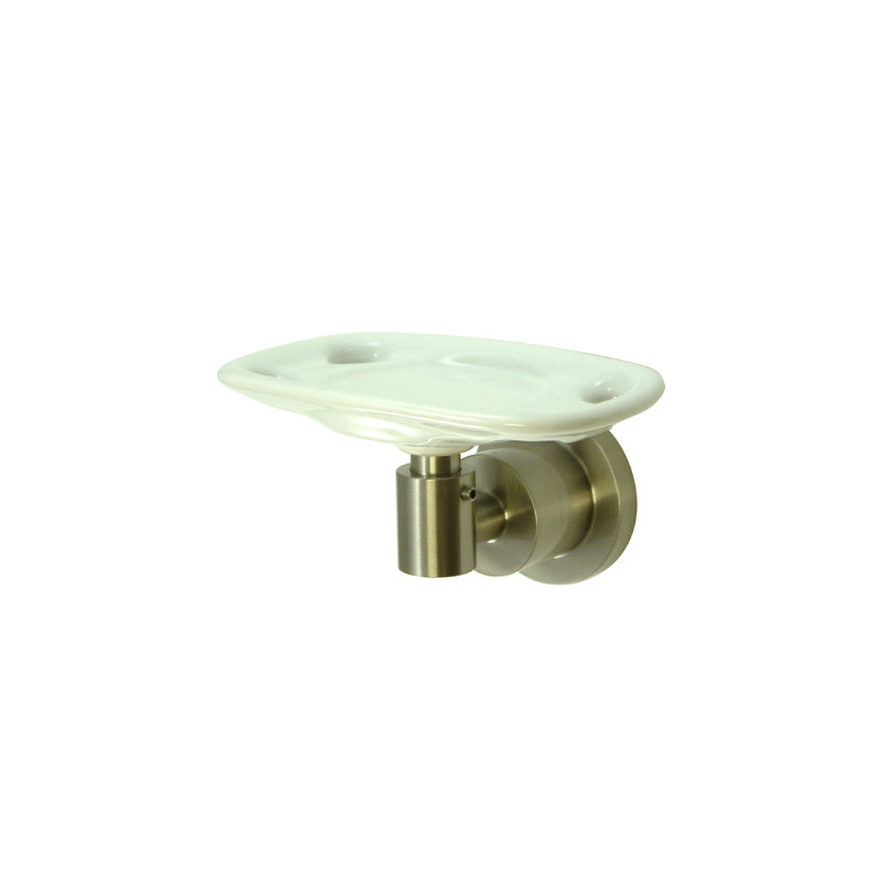 South Beach Toothbrush & Tumbler Holder, Satin Nickel