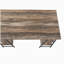 Bureau d'ordinateur, bureau personnel, ordinateur portable, tablettes de rangement, l 48 po, travail, stratifié brun, métal noir, contemporain, moderne