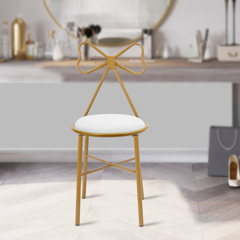 Fauteuil à dossier papillon 13,39 po, Blanc, Polyuréthane