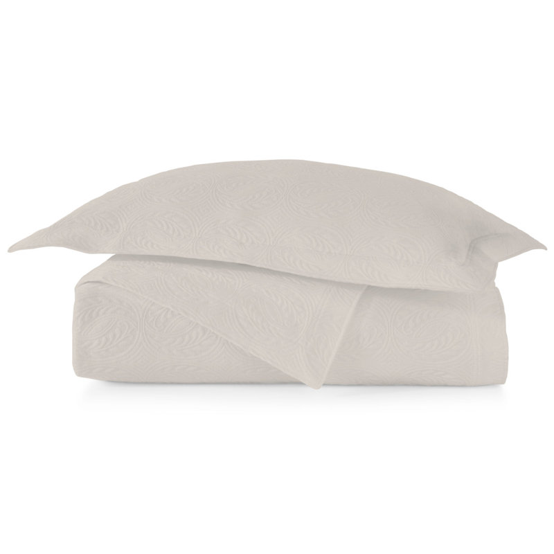 Vienna Floral Cotton Coverlet, King Coverlet, Linen