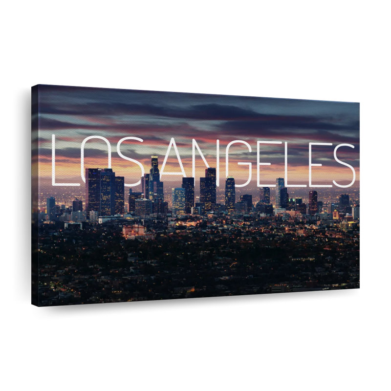 Los Angeles Vibes, reproduction sur toile, H 30 po x l 45 po x P 1,25 po