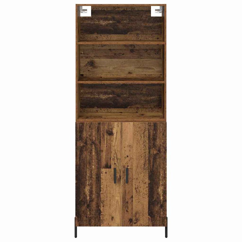  Highboard Old Wood 69.5 X 32.5 X 180 Cm Engineered Wood, Old Wood