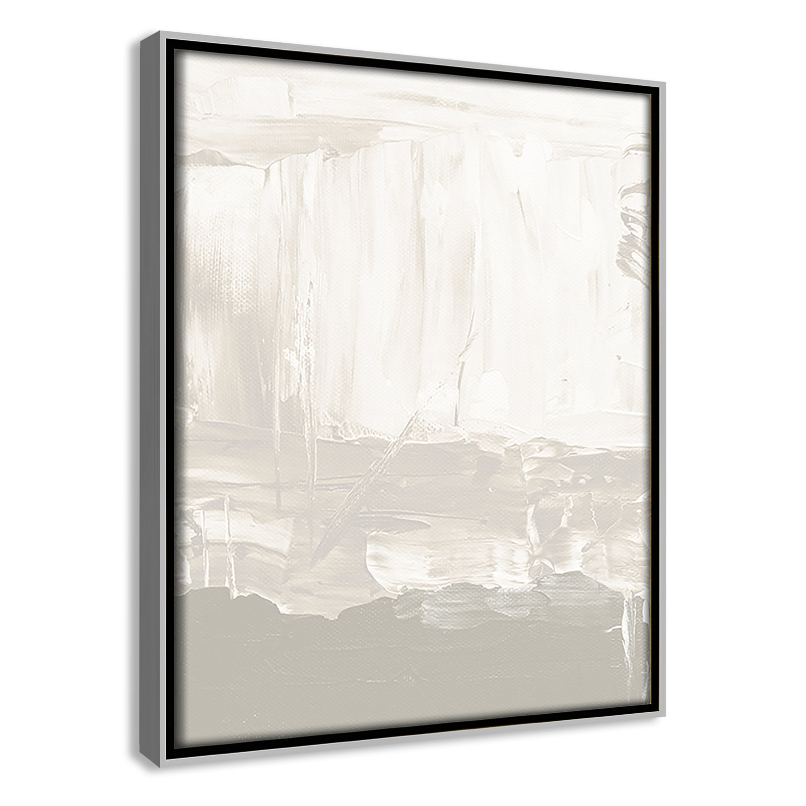Albie "Taupe Abstract" Print, 11.5" H x 9.5" W, Silver