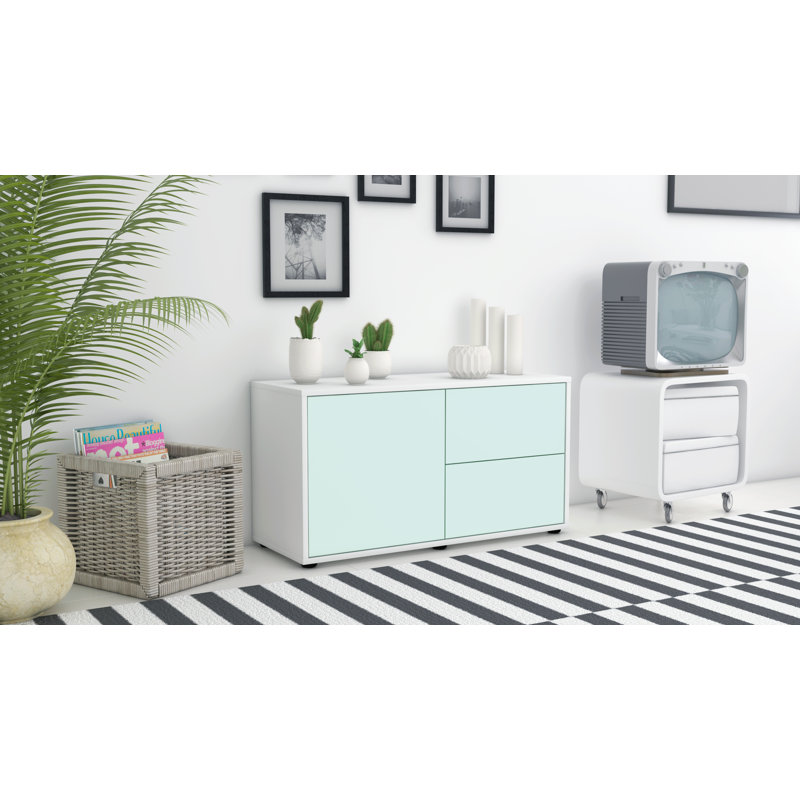Holtorf 92cm Sideboard, Light Blue / Matte White