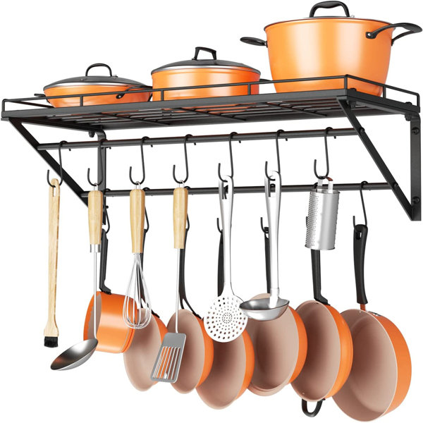 Rebrilliant Metal Straight Wall Mounted Pot Rack & Reviews