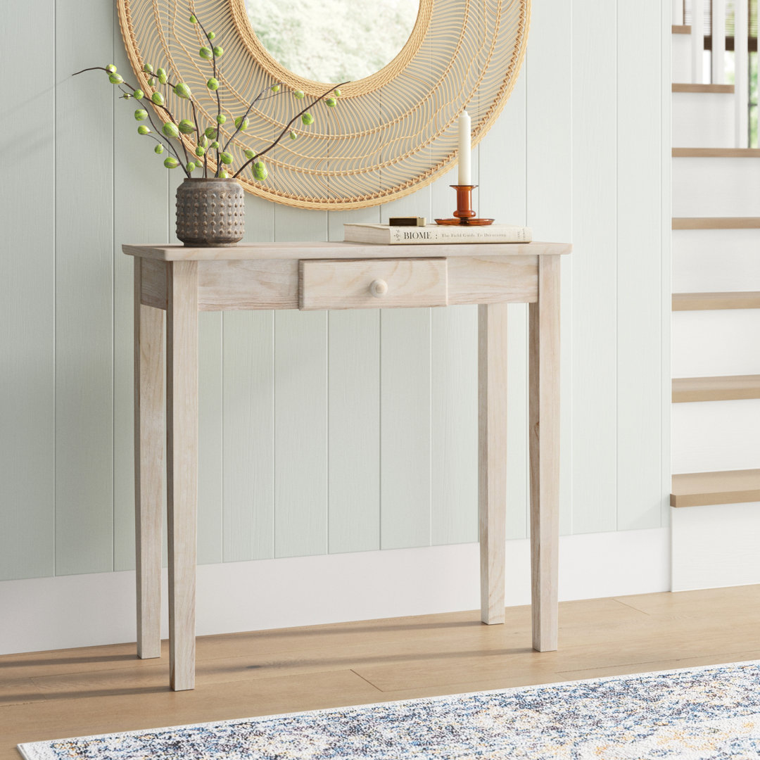 Delmotte 30'' Solid Wood Console Table Sand & Stable™