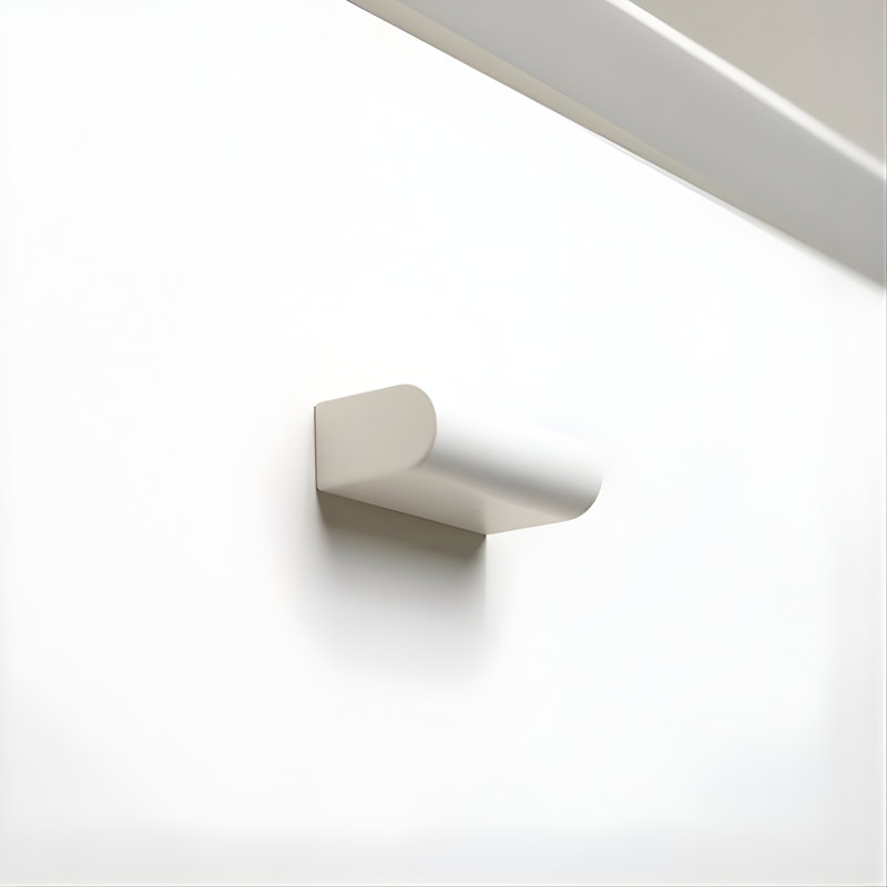 2" Length Geometric Knob, Snow (White)
